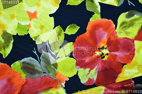 Image of Background with fabric flowers