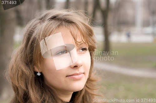 Image of Portrait of the beautiful girl outdoor 1