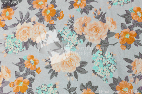 Image of Background with fabric flowers