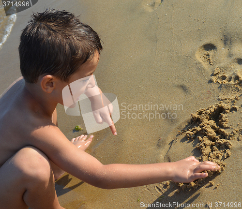 Image of Drawing in the sand