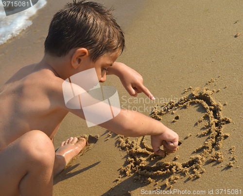 Image of Drawing in the sand