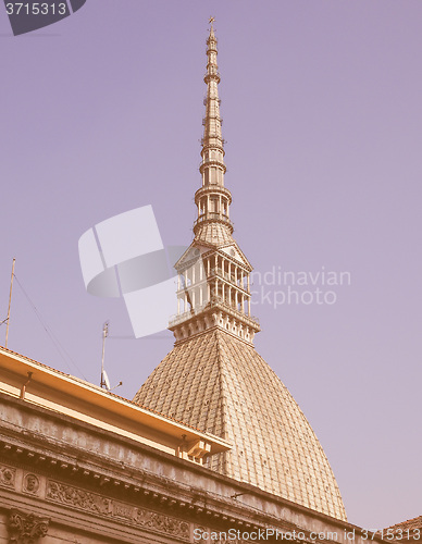 Image of Retro looking Mole Antonelliana Turin