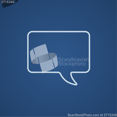 Image of Empty speech square line icon.