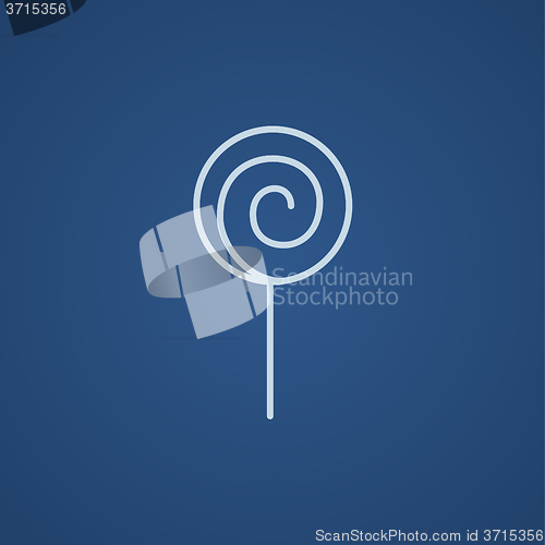 Image of Spiral lollipop line icon.