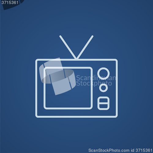 Image of Retro television line icon.