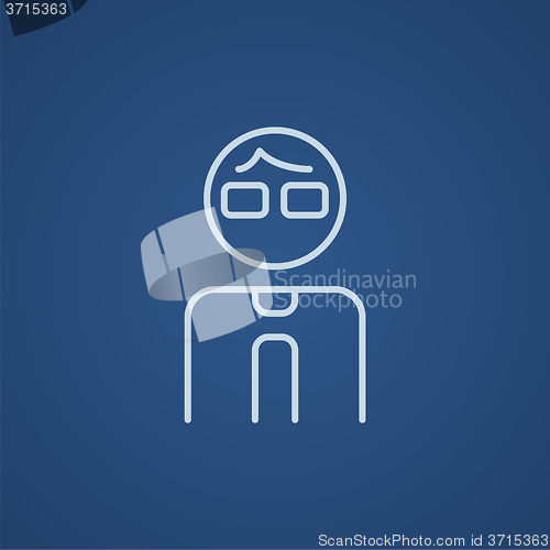 Image of Businessman line icon.