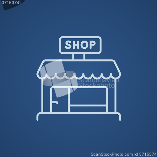 Image of Shop store line icon.