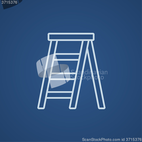 Image of Stepladder line icon.