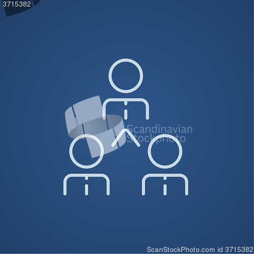 Image of Business team line icon.