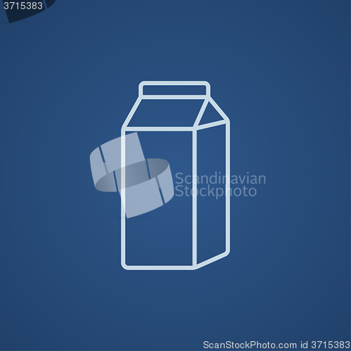 Image of Packaged dairy product line icon.