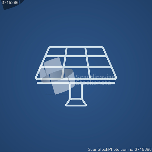 Image of Solar panel line icon.