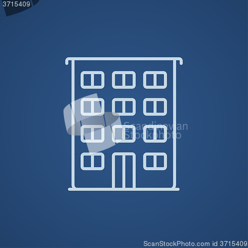Image of Residential building line icon.