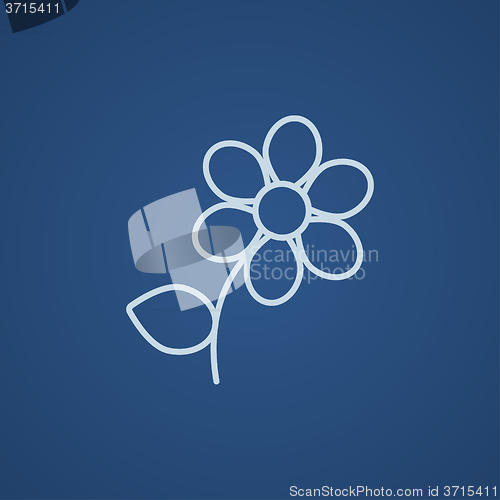 Image of Flower line icon.