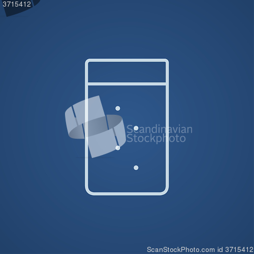 Image of Glass of water line icon.