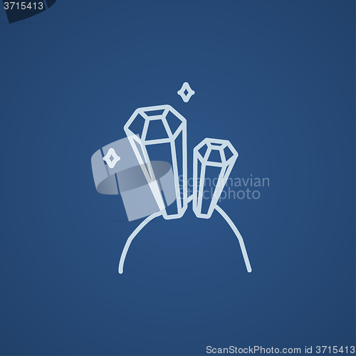 Image of Gemstones line icon.