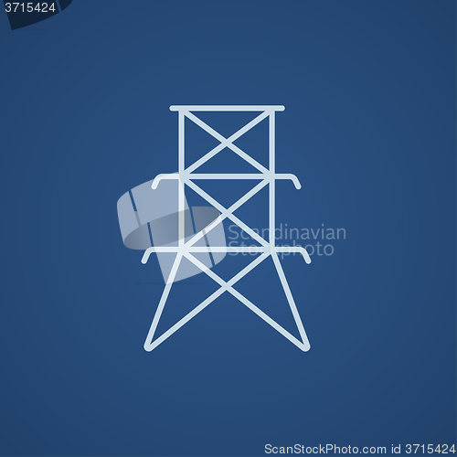 Image of Electric tower line icon.