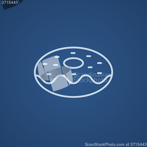 Image of Doughnut line icon.