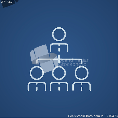 Image of Business team line icon.