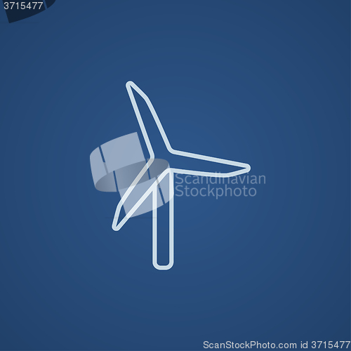 Image of Windmill line icon.