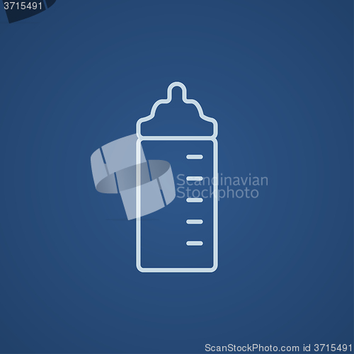 Image of Feeding bottle line icon.