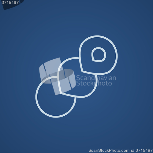 Image of Spiral bread line icon.