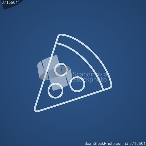 Image of Pizza slice line icon.