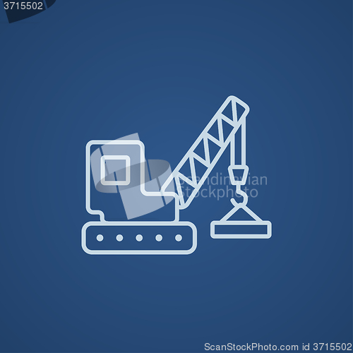 Image of Lifting crane line icon.