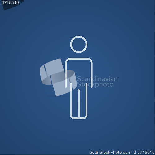 Image of Businessman standing line icon.