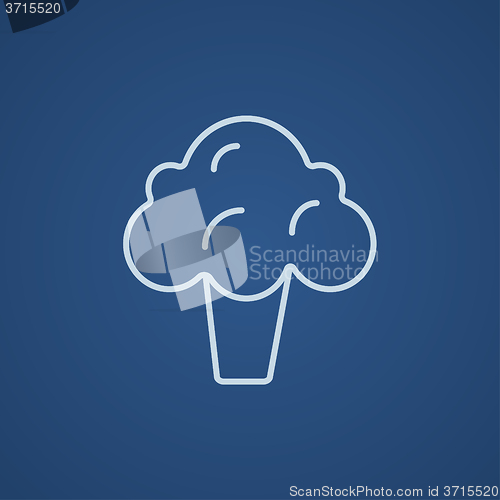 Image of Broccoli line icon.
