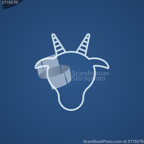 Image of Cow head line icon.