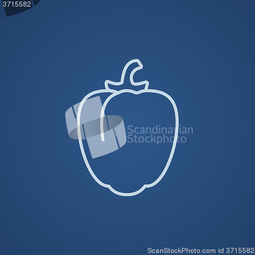 Image of Bell pepper line icon.