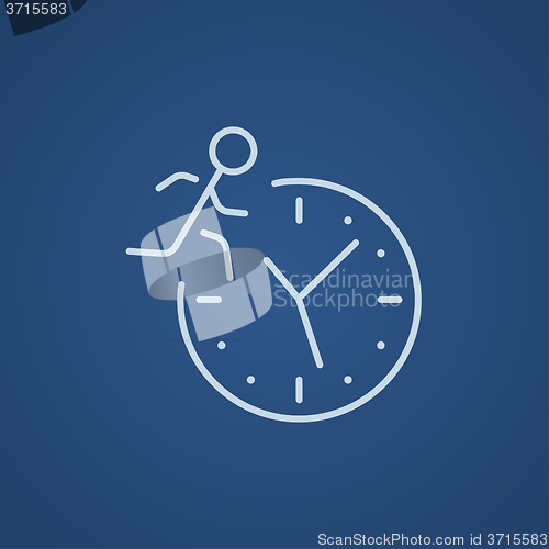 Image of Time management line icon.