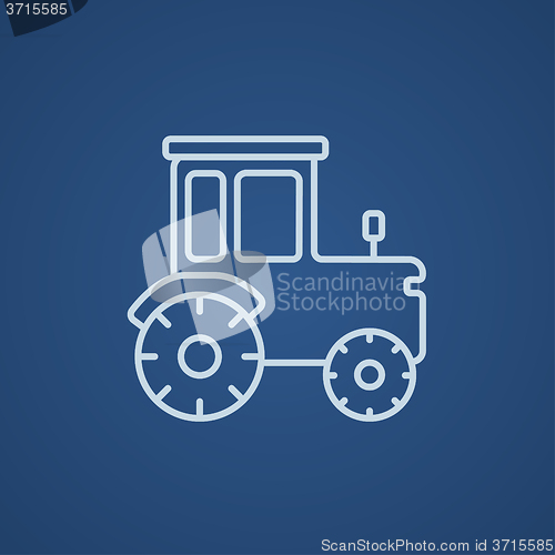 Image of Tractor line icon.