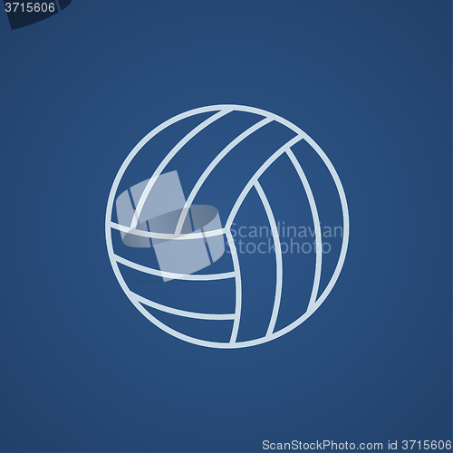 Image of Volleyball ball line icon.