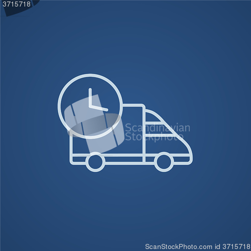 Image of Delivery truck line icon.