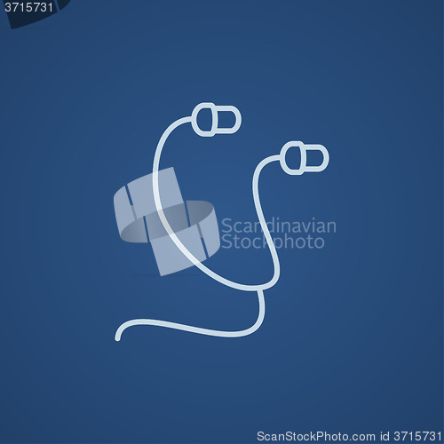 Image of Earphone line icon.