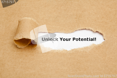 Image of Unlock Your Potential Torn Paper