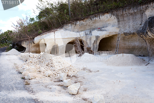 Image of traditional limestone mining tunnel