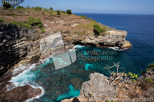 Image of coastline at Nusa Penida island