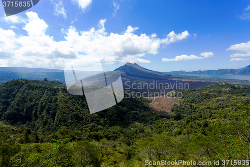 Image of Batur volcano and Agung mountain, Bali