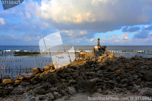 Image of Small temple on the shore by the sea