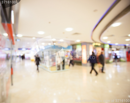 Image of Passage in shop out of focus