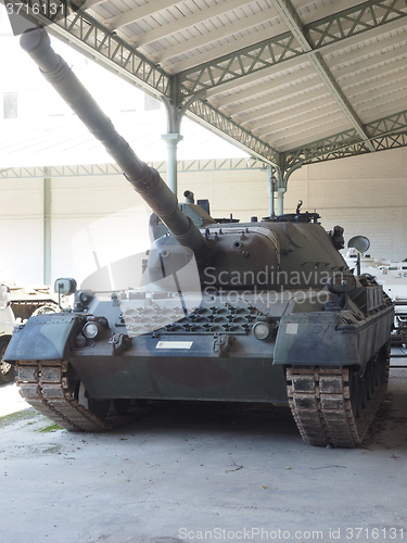 Image of historic military tank vehicle on display Royal Museum of the Ar