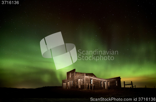 Image of Northern Lights Canada Abandoned Building