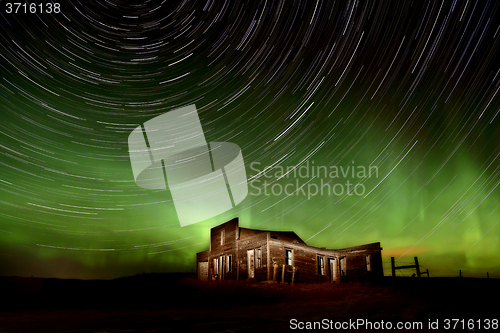 Image of Northern Lights Canada Abandoned Building