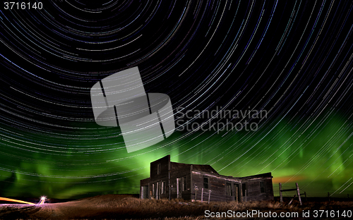 Image of Northern Lights Canada Abandoned Building