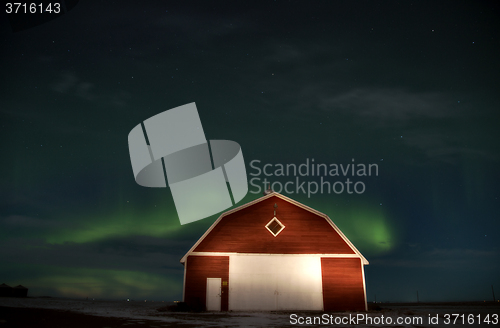 Image of Northern Lights Canada Barn