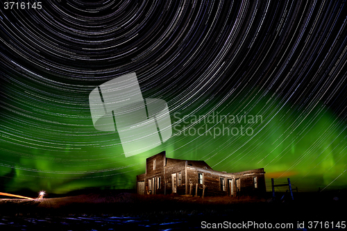 Image of Northern Lights Canada Abandoned Building