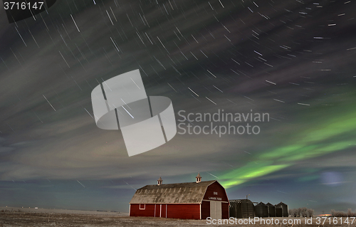 Image of Northern Lights Canada Barn