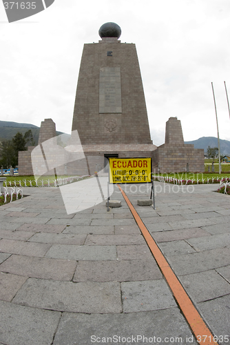 Image of  east equator line mitad del mundo middle of the world quito ecu